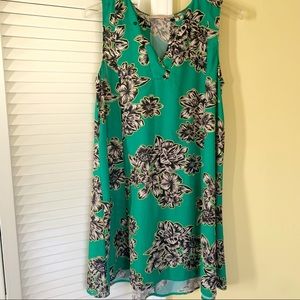 Philosophy Green Sleeveless Keyhole Dress S